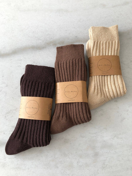 RIBBED COTTON HIGH SOCKS - neutral: White / Restock ( December 6th )