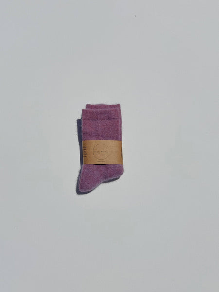 FLUFFY ANGORA SOCKS - CRYSTALS: Aquamarine