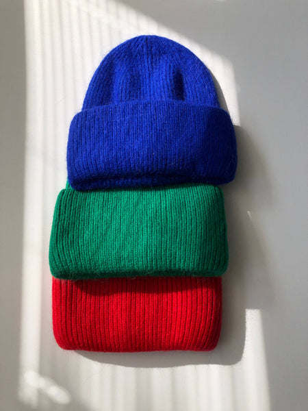 2024 ROYAL ANGORA WOOL BEANIE - crystal brights: Crystal red