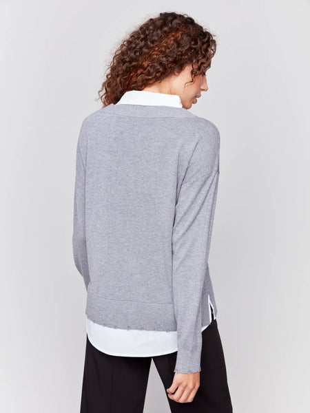 POPLIN FOOLER SWEATER