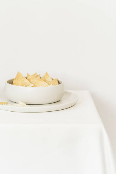 Handmade Stoneware Tapas Bowl | Ewa 5.9": Matte White