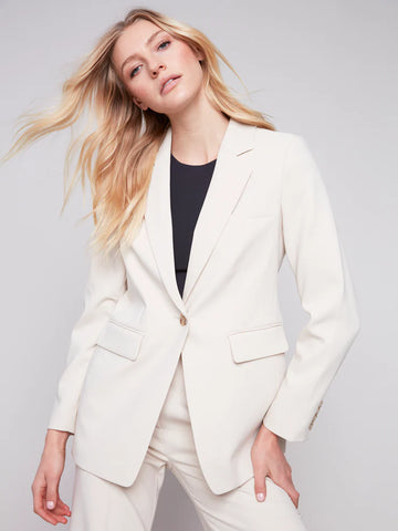 BLAZER WITH RUCHED BACK