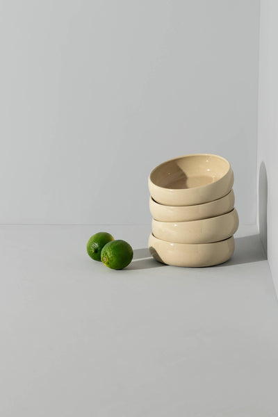 Handmade Stoneware Tapas Bowl | Ewa 5.9": Matte White