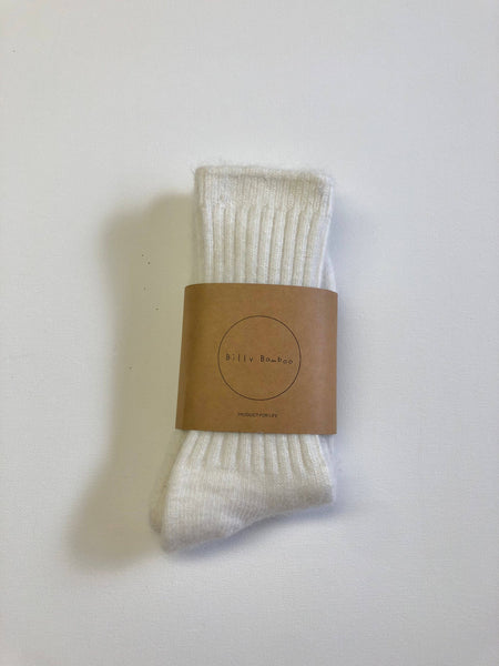 ROYAL ANGORA WOOL SOCKS : Maple