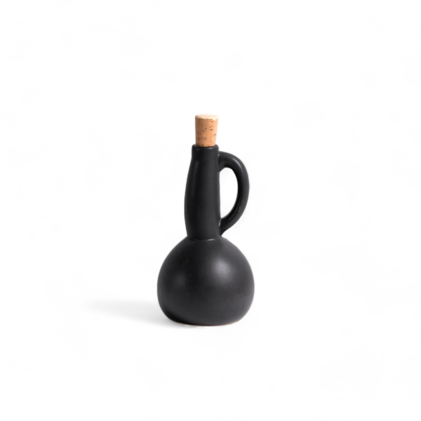 Handmade Stoneware Olive Oil Dispenser | Dadasi 15 oz: Matte White