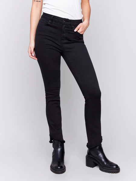 BOOTCUT JEAN WITH ASYMETRICAL HEM