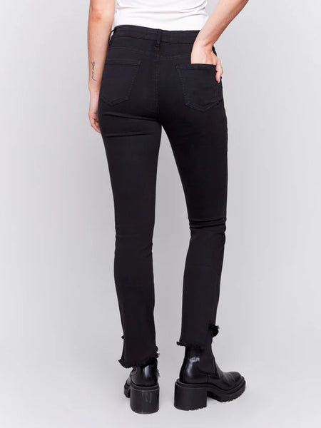 BOOTCUT JEAN WITH ASYMETRICAL HEM