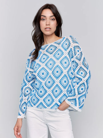 Cotton Blend Crochet Top