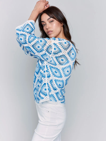 Cotton Blend Crochet Top