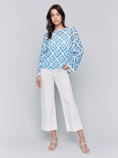 Cotton Blend Crochet Top