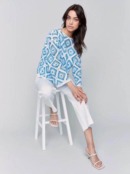 Cotton Blend Crochet Top