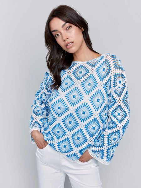 Cotton Blend Crochet Top