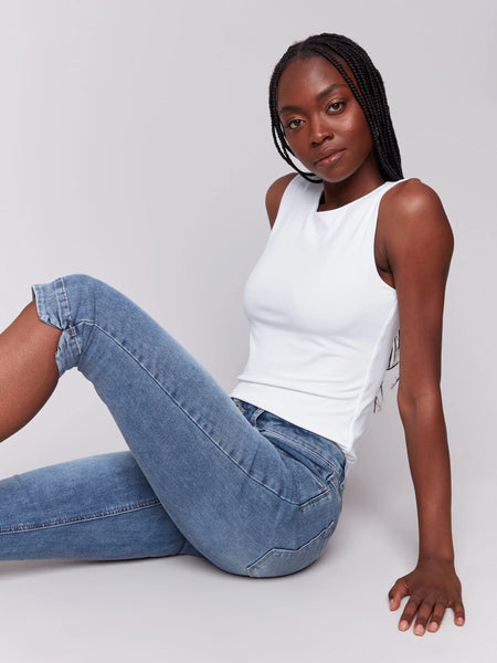 Knee High Capri Jeans