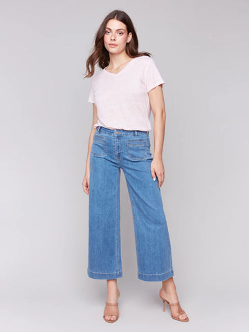 Patch Pocket Flare Jeans