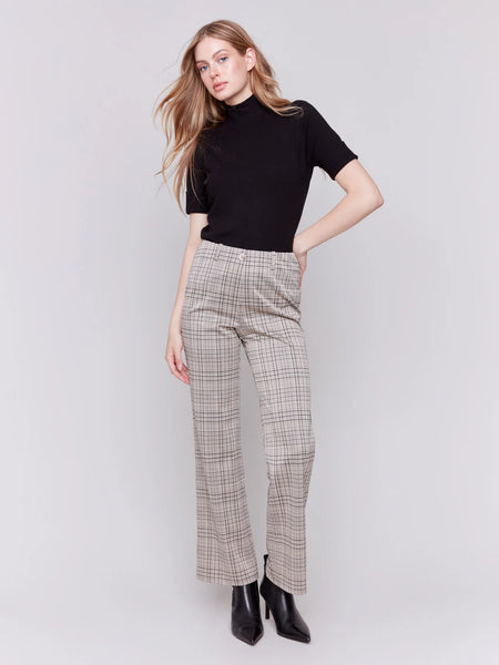 PLAID KNIT PANT