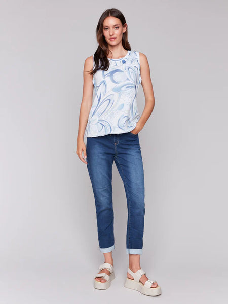 Printed Organic Cotton Sleeveless Top