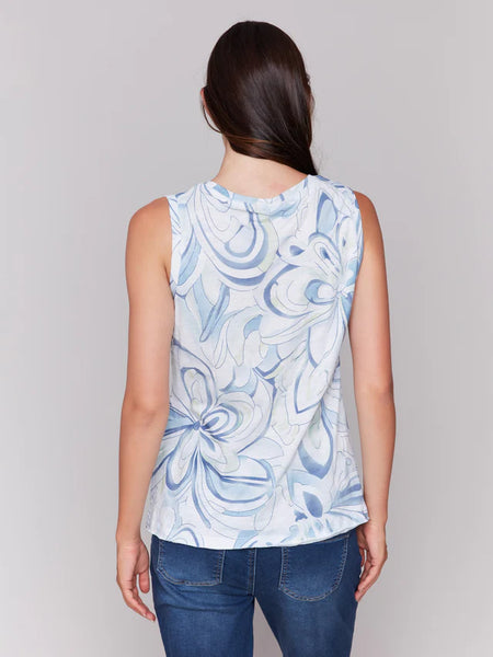 Printed Organic Cotton Sleeveless Top