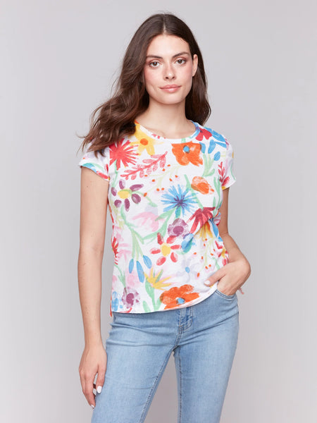 Printed Organic Cotton Slub T-Shirt