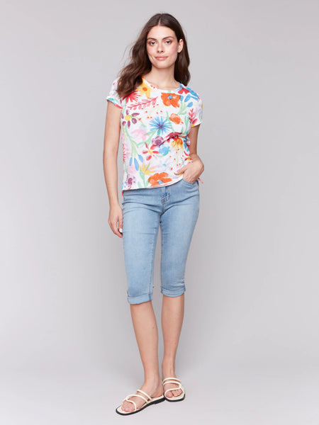 Printed Organic Cotton Slub T-Shirt