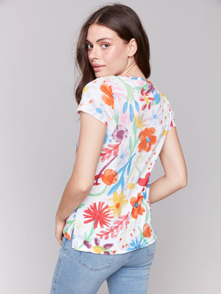 Printed Organic Cotton Slub T-Shirt