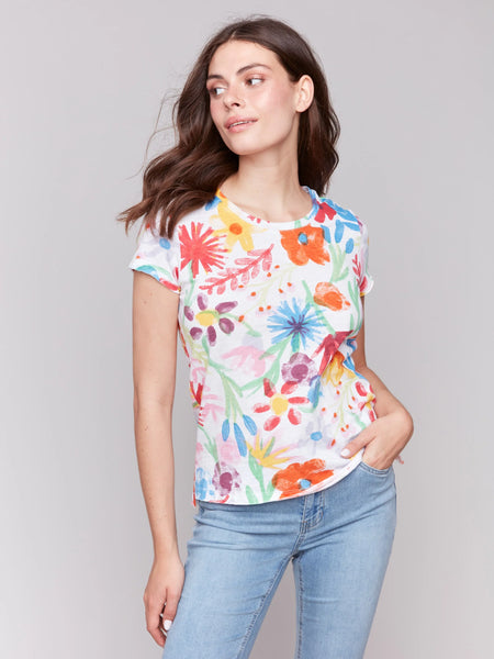 Printed Organic Cotton Slub T-Shirt
