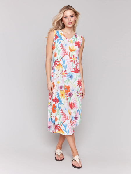 Printed Sleeveless Cotton Dress