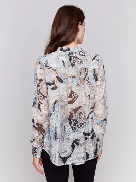 PRINTED VOILE BLOUSE