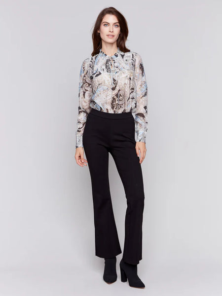 PRINTED VOILE BLOUSE