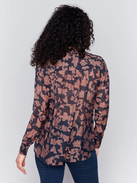 PRINTED VOILE BLOUSE