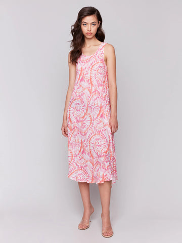 Sleeveless Printed Rayon Dress