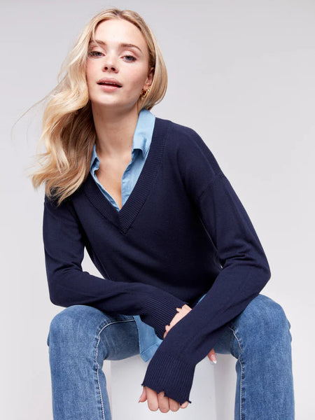 POPLIN FOOLER SWEATER