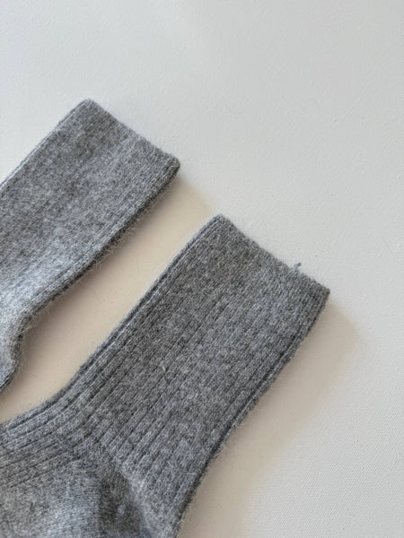 ANGORA WOOL SOCKS - neutral: Dark gray