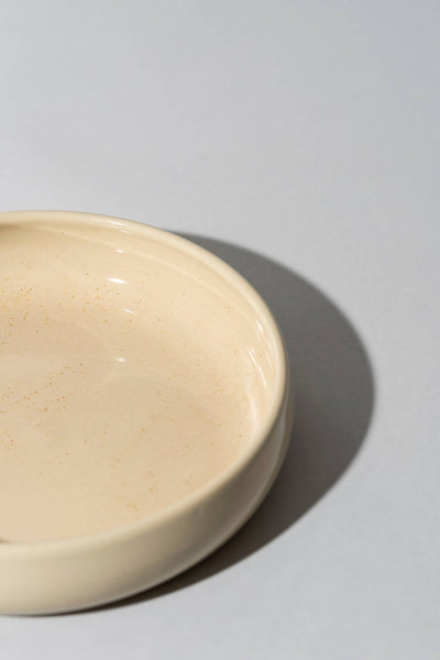 Handmade Stoneware Pasta/Salad Plate | Edan 7.9": Matte Black/Shiny White