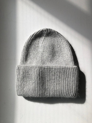 2025 ROYAL ANGORA BEANIE: Light gray