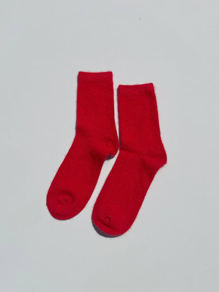 FLUFFY ANGORA SOCKS - CRYSTALS: Violet Jade