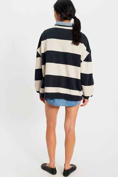 We The Free Classic Striped Oversized Crewneck