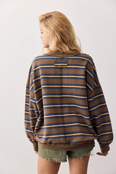 Palm Springs Striped Pullover