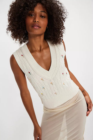 Plumeria Floral Vest