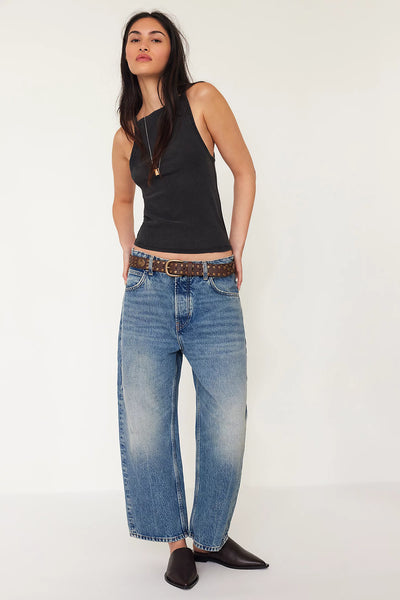 Deep Trance Dropped Boyfriend Jeans