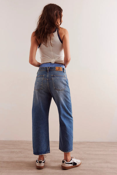 Deep Trance Dropped Boyfriend Jeans