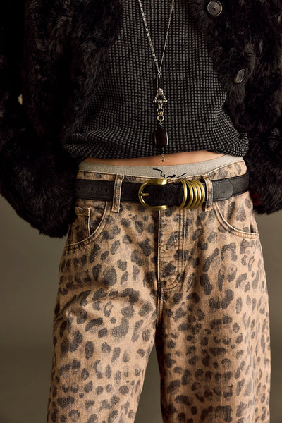 Good Luck Printed Barrel Jeans