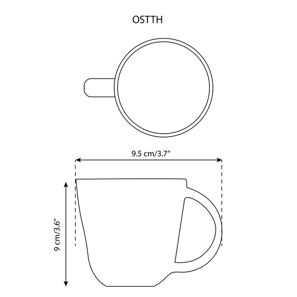 Handcrafted Stoneware Coffee & Tea Mug | Osun 10 oz: Matte White