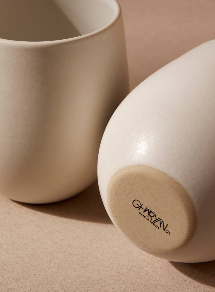 Handamde Stoneware Coffee & Tea Cup | Epa 15 oz: Matte White