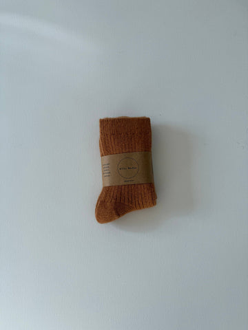 ANGORA WOOL SOCKS - neutral: Caramel