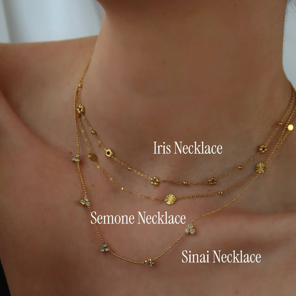 Iris Flower Necklace