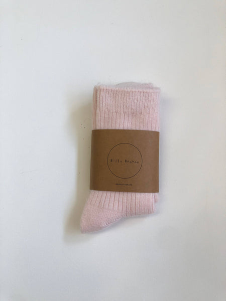 ANGORA WOOL SOCKS - snow pastel: Sakura 🌸 / One size - M/L