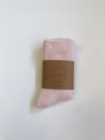 ANGORA WOOL SOCKS - snow pastel: Sakura 🌸 / One size - M/L