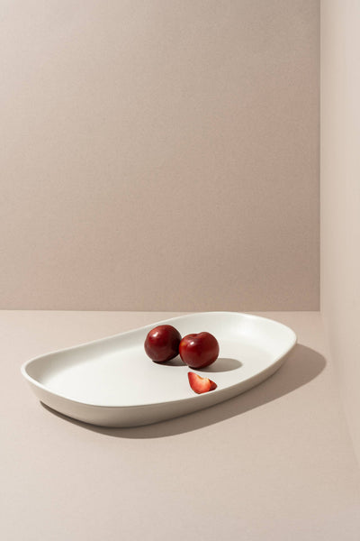Mini Handmade Long Stoneware Serving Platters  | Dadasi: Matte Black / Small