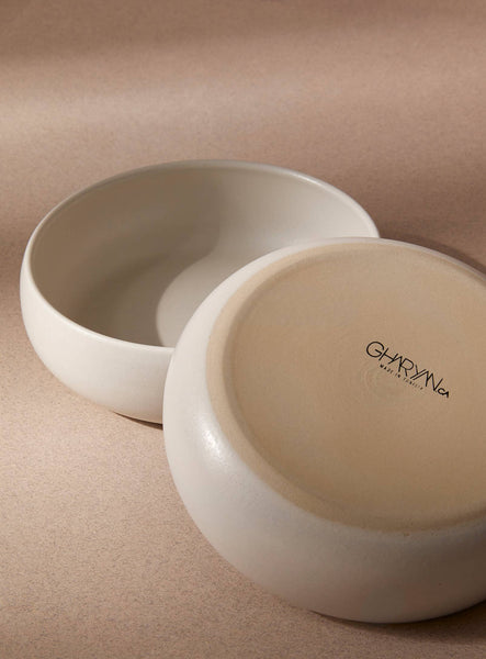 Handmade Stoneware Tapas Bowl | Ewa 5.9": Matte White