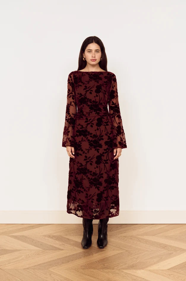 Anouk Velvet Midi Dress